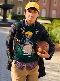 Little Boy's & Polo Bear Cotton Sweater