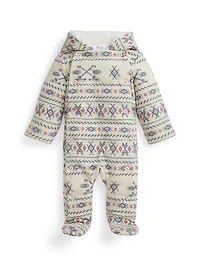 Baby's Geometric Patterned Fleece Bunting