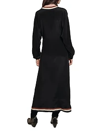 Candelaria Ollantay Printed Silk Wrap Maxi Dress