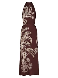 Candelaria Encanto Invernal Printed Slim-Fit Maxi Dress