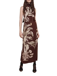 Candelaria Encanto Invernal Printed Slim-Fit Maxi Dress
