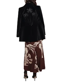 Candelaria Encanto Invernal Printed Slim-Fit Maxi Dress