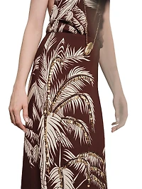Candelaria Encanto Invernal Printed Slim-Fit Maxi Dress