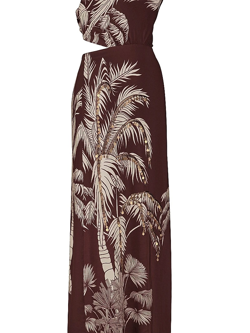 Candelaria Encanto Invernal Printed Slim-Fit Maxi Dress