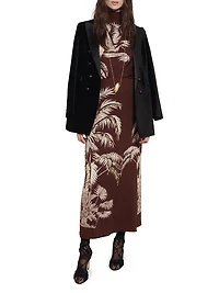 Candelaria Encanto Invernal Printed Slim-Fit Maxi Dress