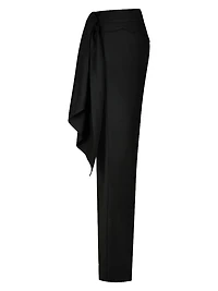 Candelaria Outlaw Draped Wool Relaxed-Fit Pants