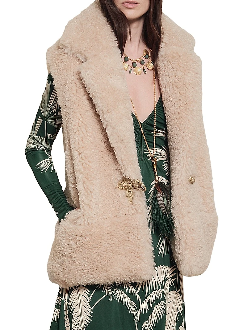 Candelaria Whimsy Faux-Fur Vest