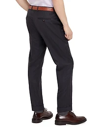 Virgin Wool Houndstooth Formal Fit Trousers