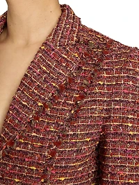 Tweed Virgin Wool-Blend Frayed-Trim Jacket