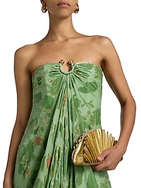 Renay Silk Burnout Strapless Gown