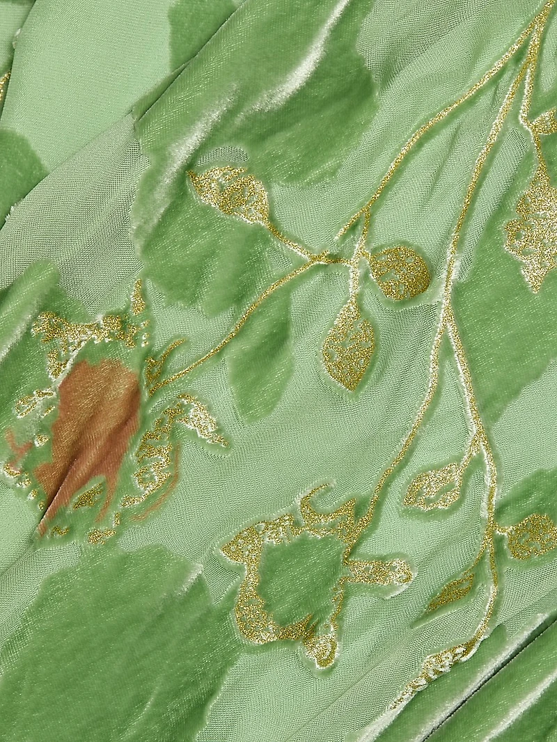 Renay Silk Burnout Strapless Gown