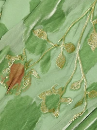 Renay Silk Burnout Strapless Gown