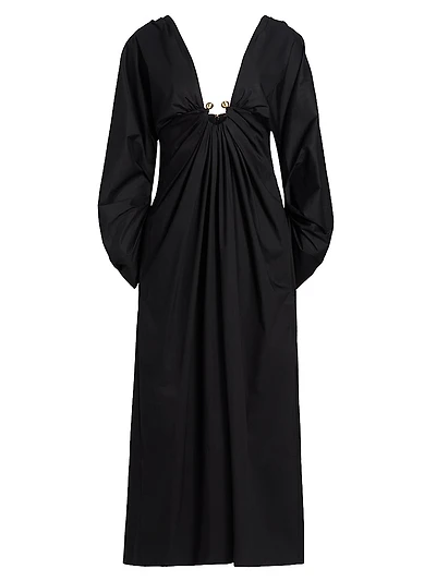 Deirdra Prong Draped Cocktail Dress