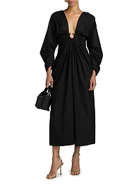 Deirdra Prong Draped Cocktail Dress