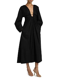 Deirdra Prong Draped Cocktail Dress