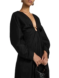 Deirdra Prong Draped Cocktail Dress