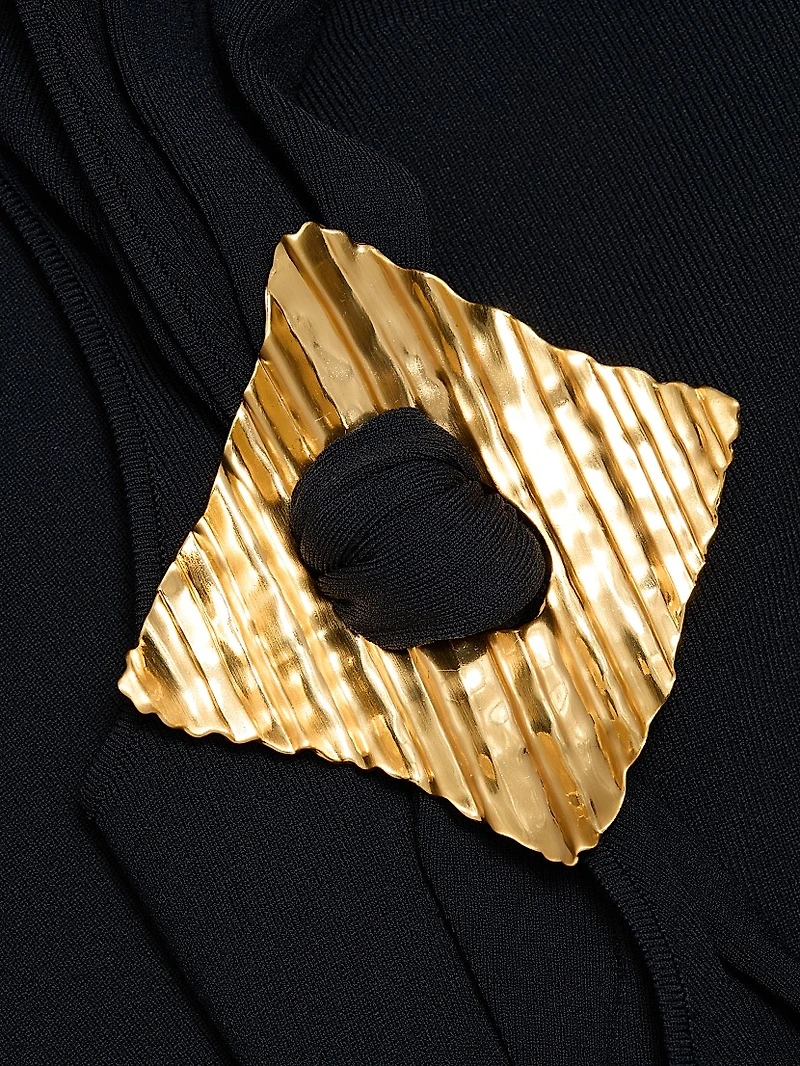 Deirdra Prong Draped Cocktail Dress