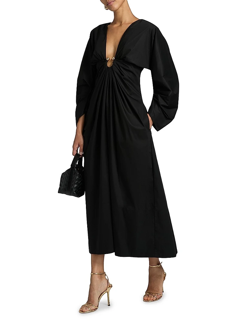 Deirdra Prong Draped Cocktail Dress