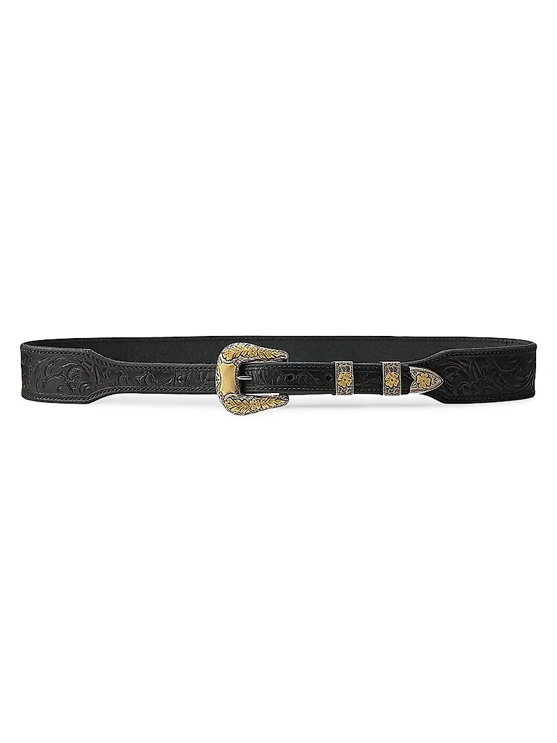 Tooled Leather Belt