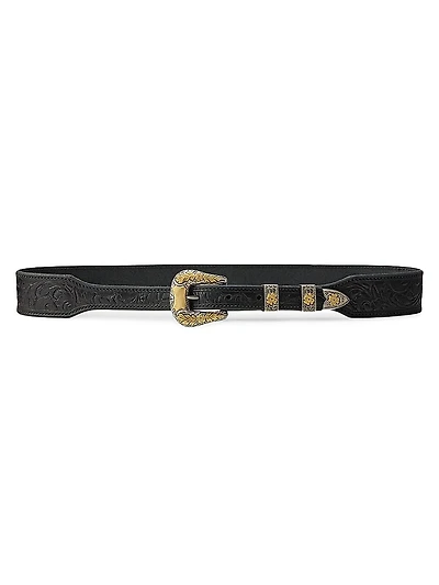Tooled Leather Belt