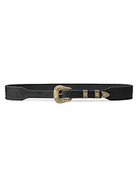 Tooled Leather Belt