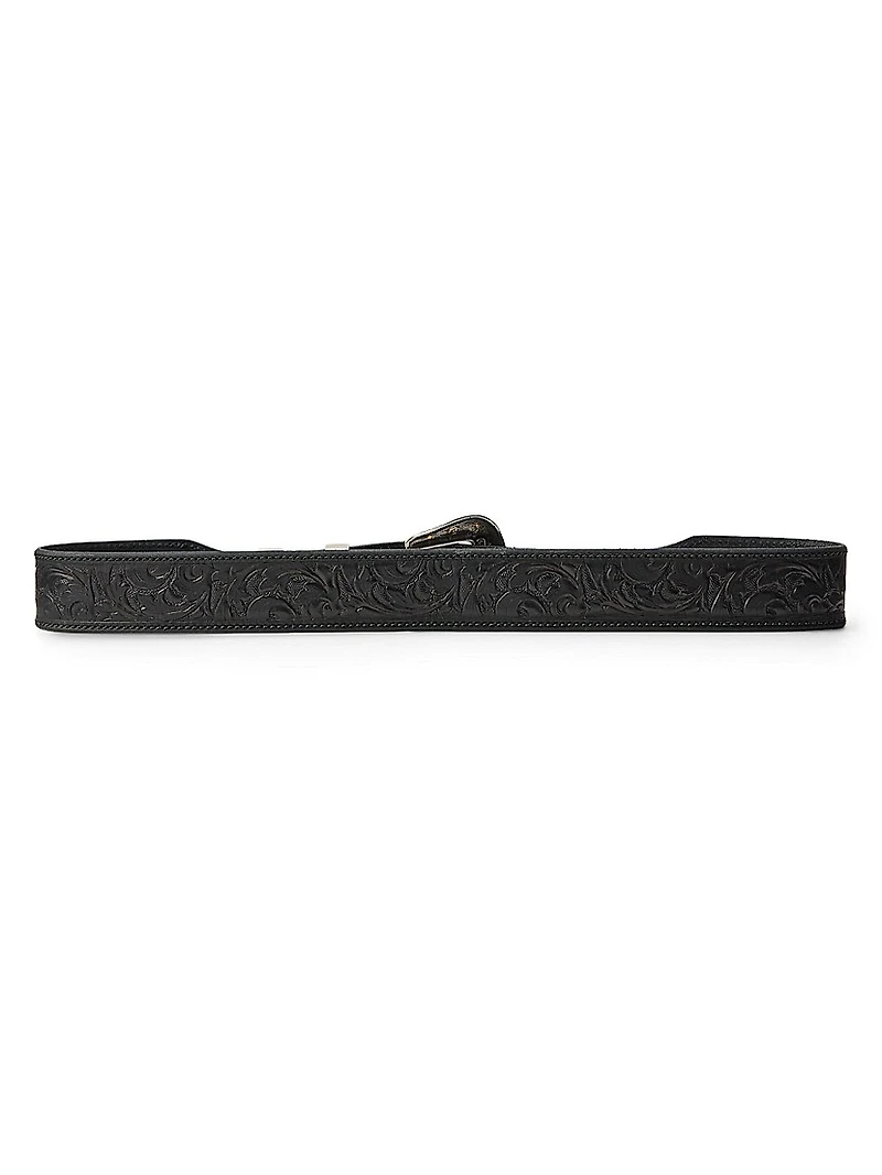 Tooled Leather Belt