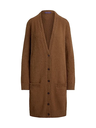 Cashmere-Alpaca Wool Longline Cardigan