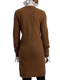 Cashmere-Alpaca Wool Longline Cardigan
