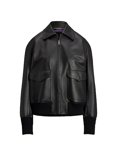 Coale Leather Bomber Jacket