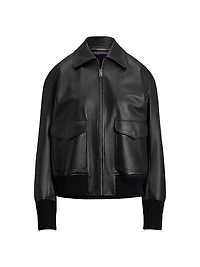 Coale Leather Bomber Jacket