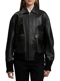 Coale Leather Bomber Jacket