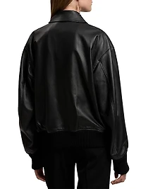 Coale Leather Bomber Jacket