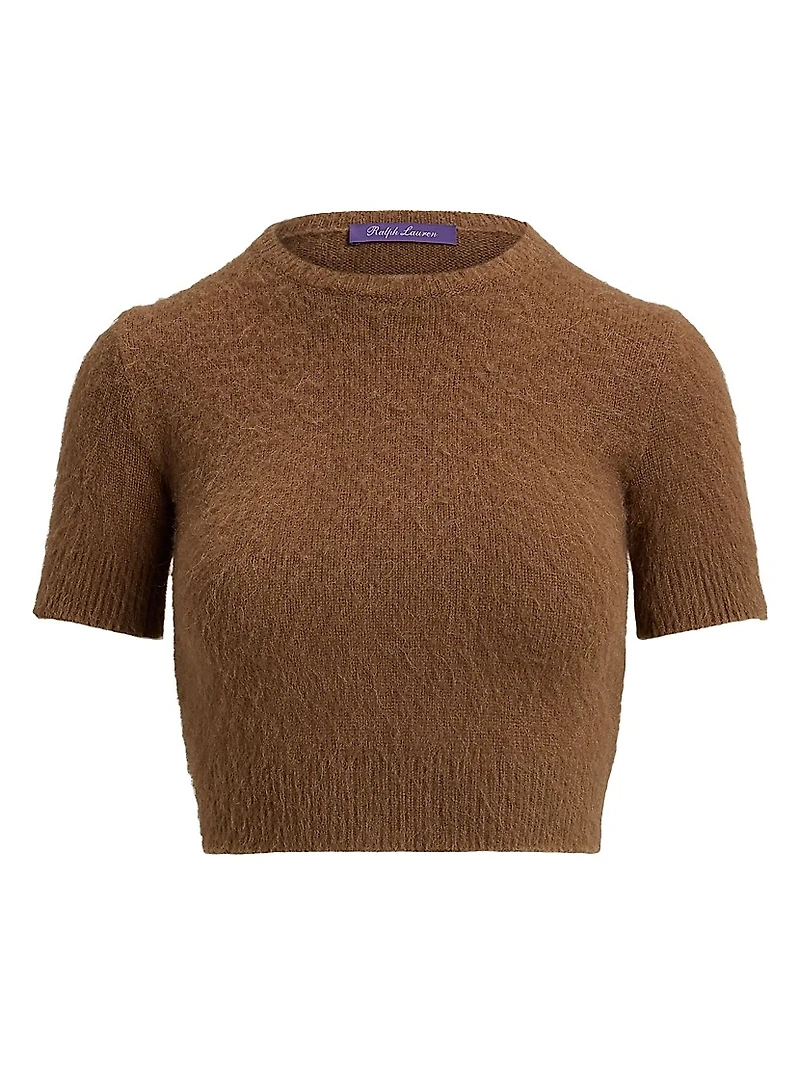 Cashmere-Alpaca Wool Crop Sweater