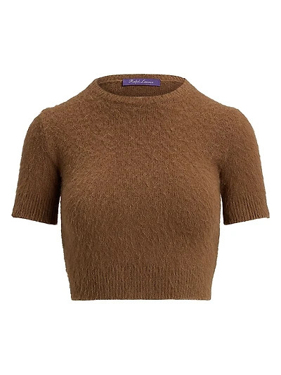 Cashmere-Alpaca Wool Crop Sweater