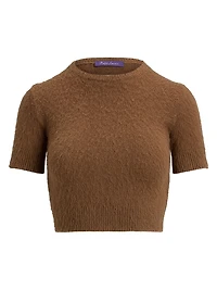 Cashmere-Alpaca Wool Crop Sweater