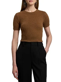 Cashmere-Alpaca Wool Crop Sweater