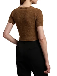 Cashmere-Alpaca Wool Crop Sweater