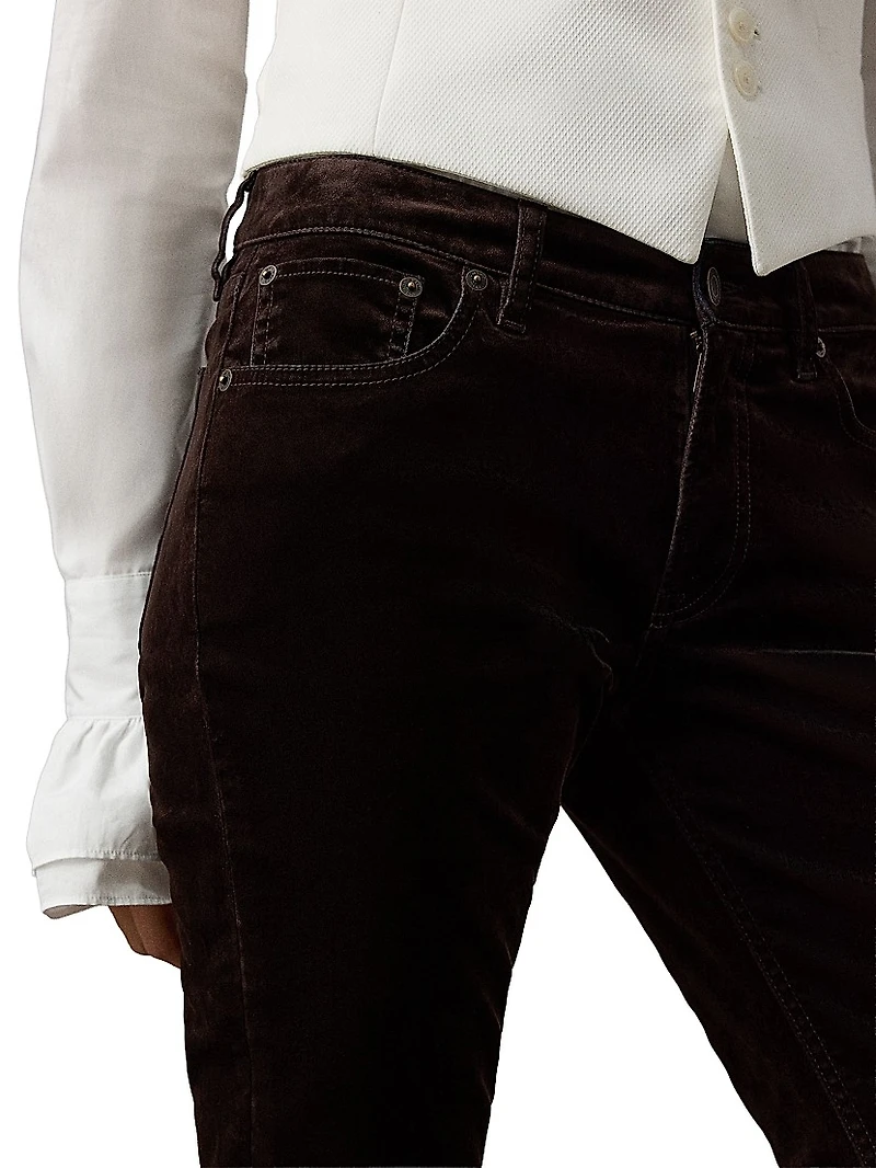 Seth Stretch-Velvet Skinny Pants