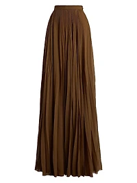 Marsha Pleated Chiffon Maxi Skirt