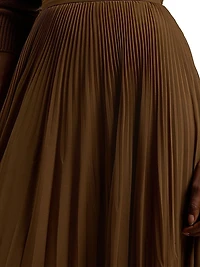 Marsha Pleated Chiffon Maxi Skirt