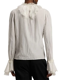 Kensley Cotton-Silk Voile Blouse