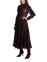 Melony Floral Crinkle Chiffon Day Dress
