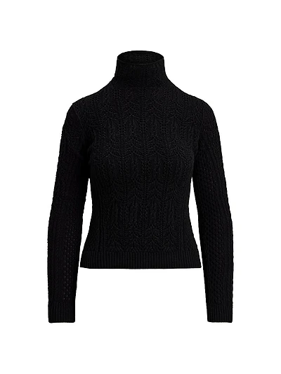 Pointelle Knit Cashmere Sweater
