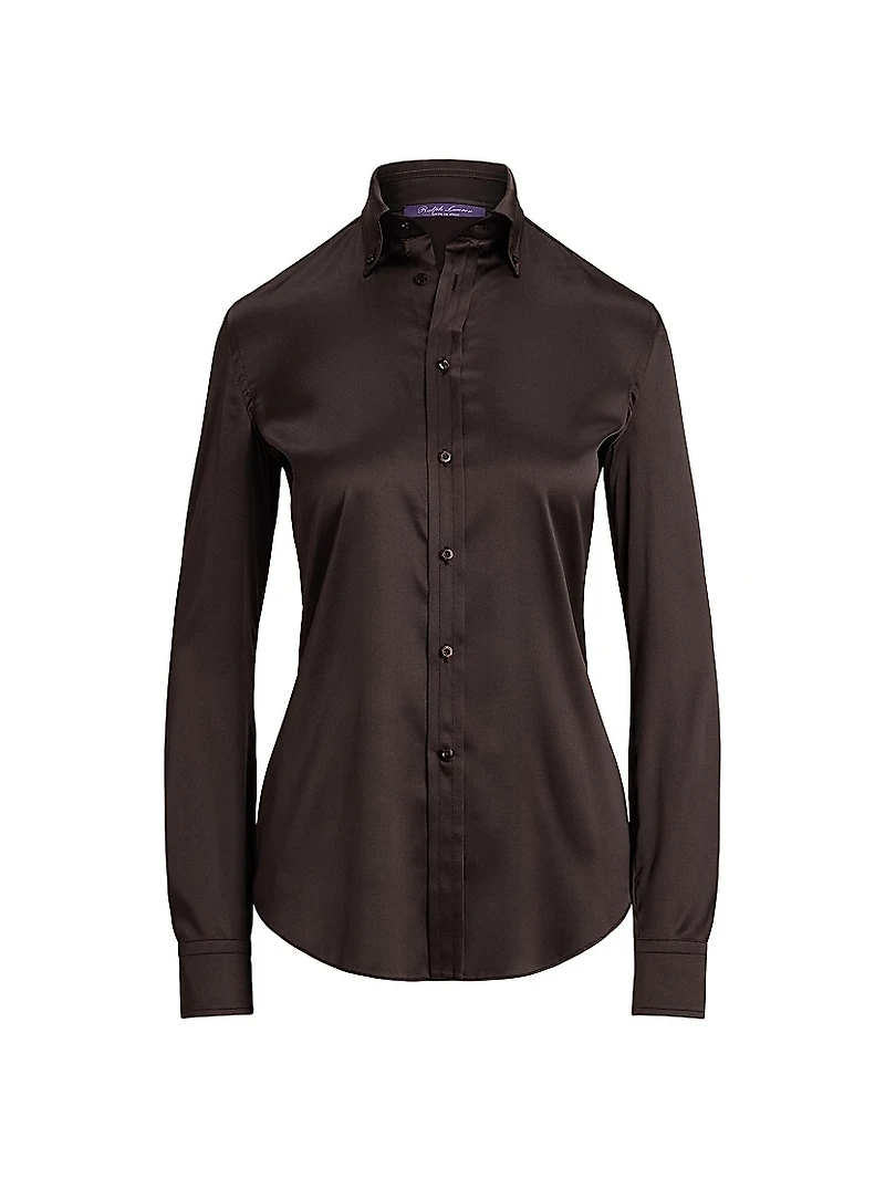 Cameron Stretch-Silk Straight-Fit Shirt
