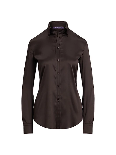 Cameron Stretch-Silk Straight-Fit Shirt