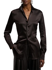 Cameron Stretch-Silk Straight-Fit Shirt
