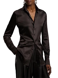 Cameron Stretch-Silk Straight-Fit Shirt