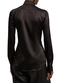 Cameron Stretch-Silk Straight-Fit Shirt