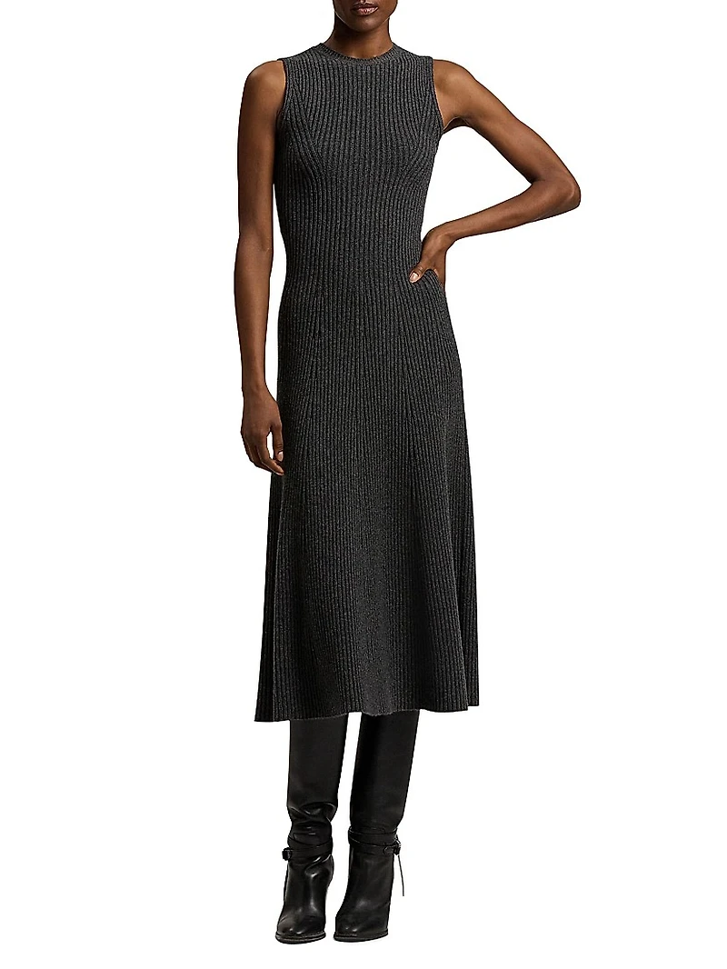 Lofty Cashmere-Blend Midi-Sweaterdress