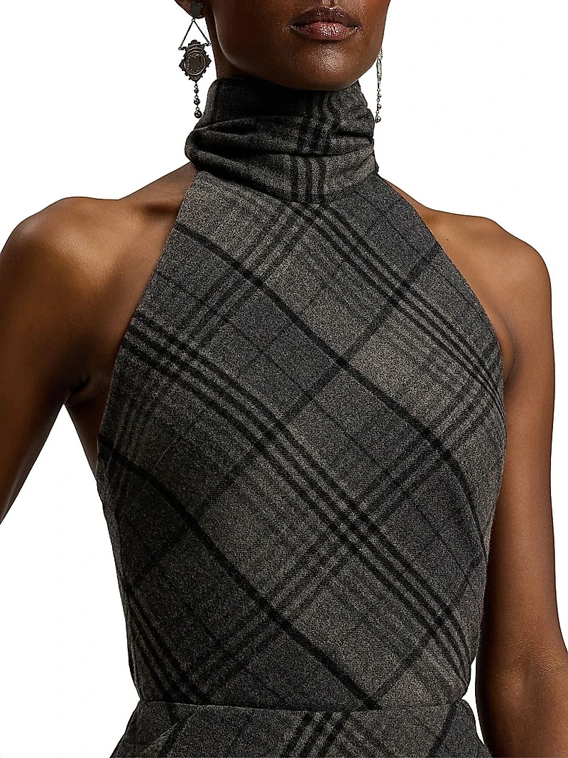 Chilton Plaid Sleeveless Wool Top